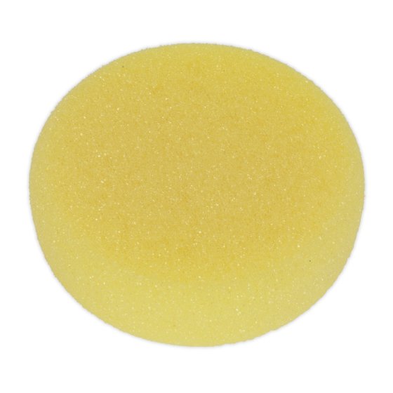 Buffing & Polishing Foam Head Hook & Loop Dia.150 x 50mm Yellow/Coarse Sealey Part No. PTCCHV150Y