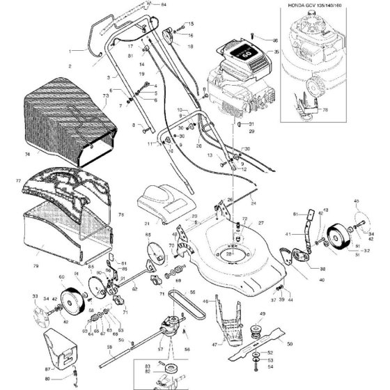 Flymo Q5051SDW Assembly