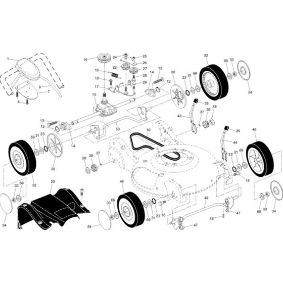 Drive Assembly for Husqvarna R152