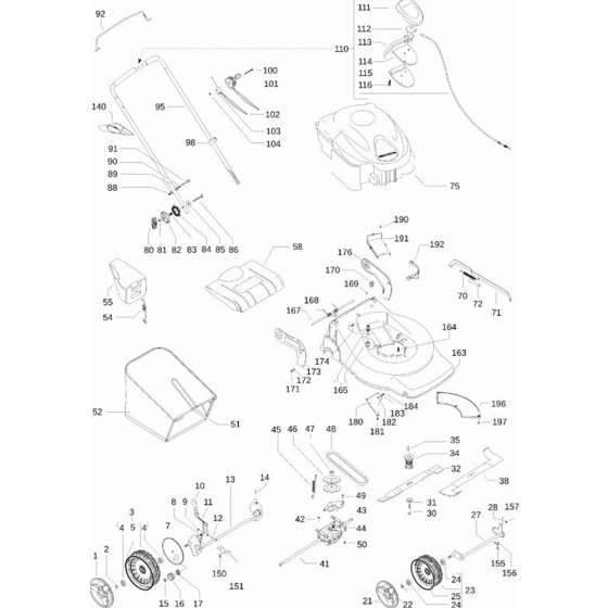 Assembly for Husqvarna R153 SV