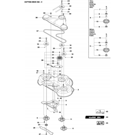 94cm Cutting Deck Assembly