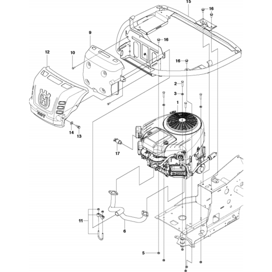 Engine Assembly for Husqvarna R216