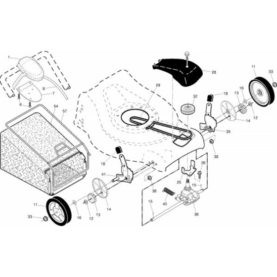 Drive Assembly for Husqvarna R53 SV