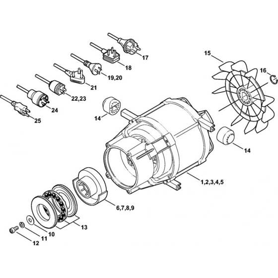 Motor & Cable for Stihl RE 108