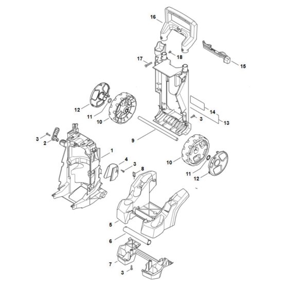 Chassis Assembly for Stihl RE 140 PLUS