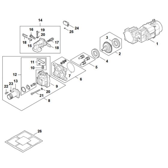 Electric Motor Assembly for Stihl