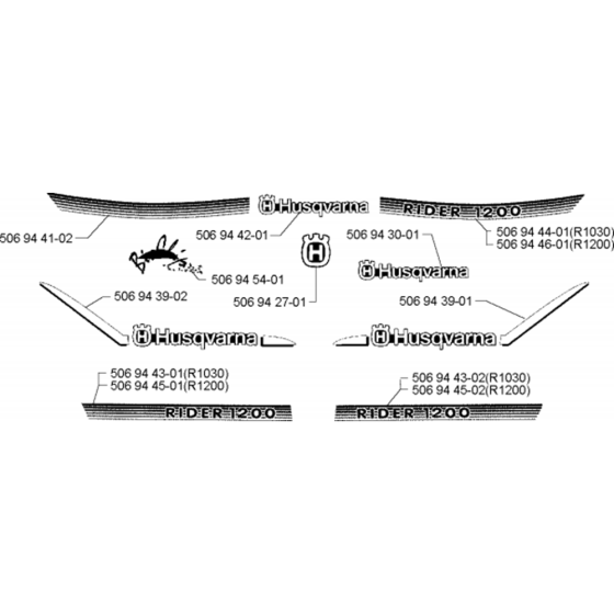 Decals for Husqvarna Rider 1200