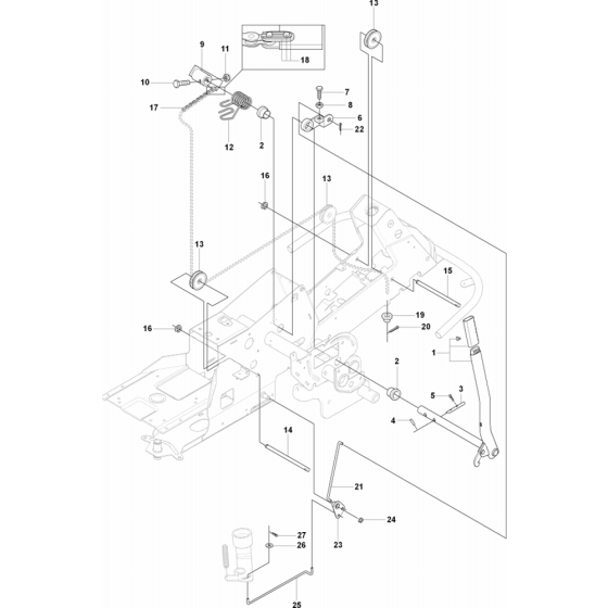 Deck Lift Assembly for Husqvarna