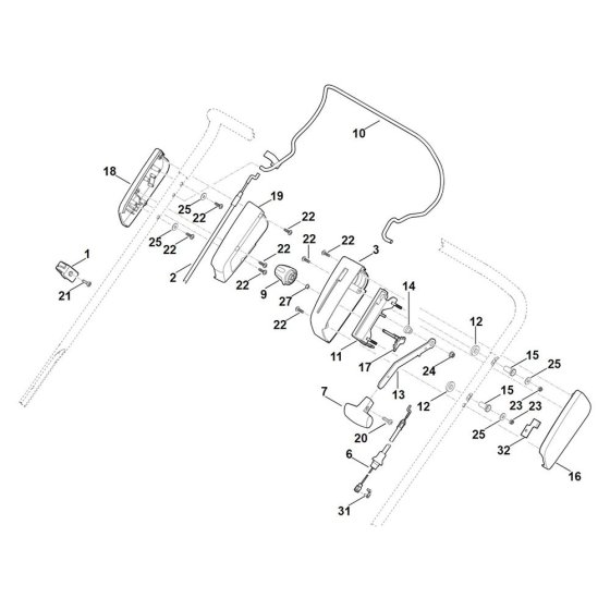 Handle Assembly for Stihl RL 540.0