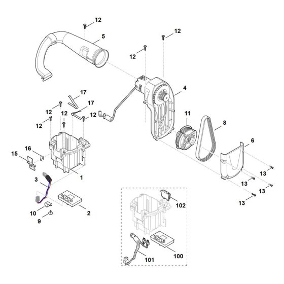 Motor Assembly for Stihl RLA 240.0