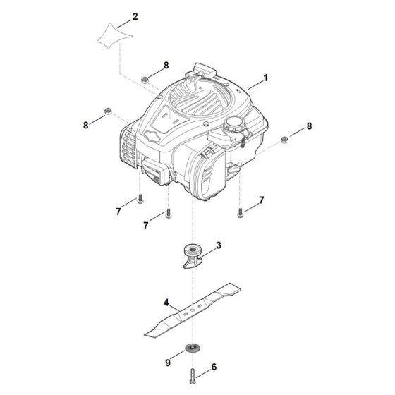 Engine and Blade for Stihl RM 2.0