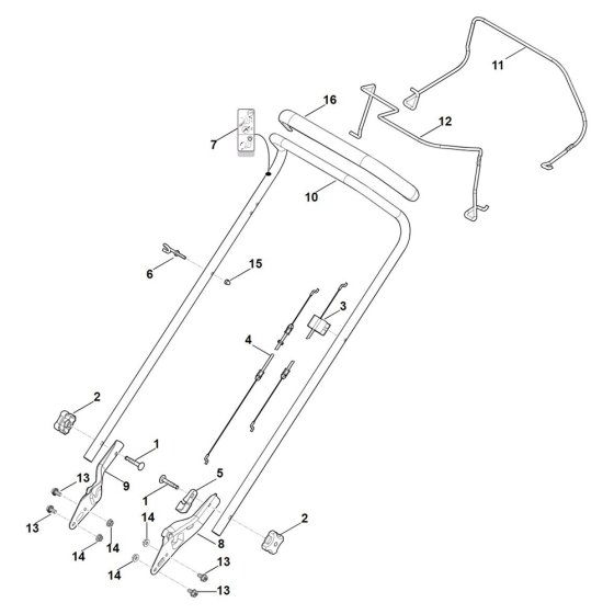 Handle for Stihl RM 248.1 T