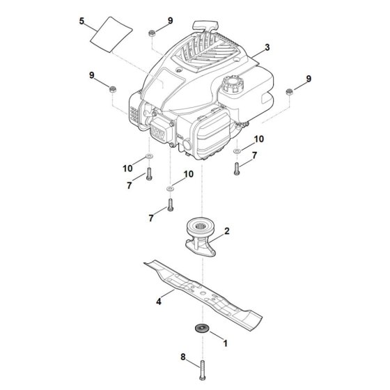 Engine, Blade for Stihl RM 248.1 T