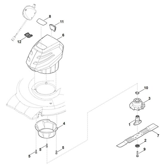 Engine and Blade for Stihl RMA 253.0