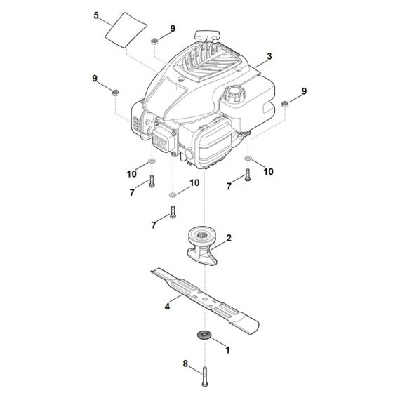 Engine & Blade for Stihl Mower