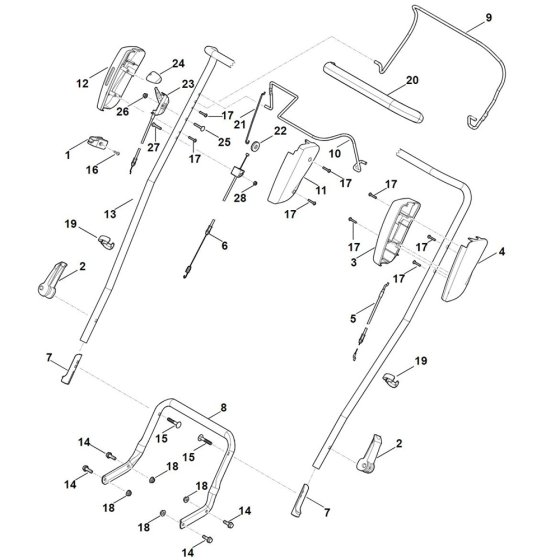 Stihl RM 4.0 RV Mower Handle