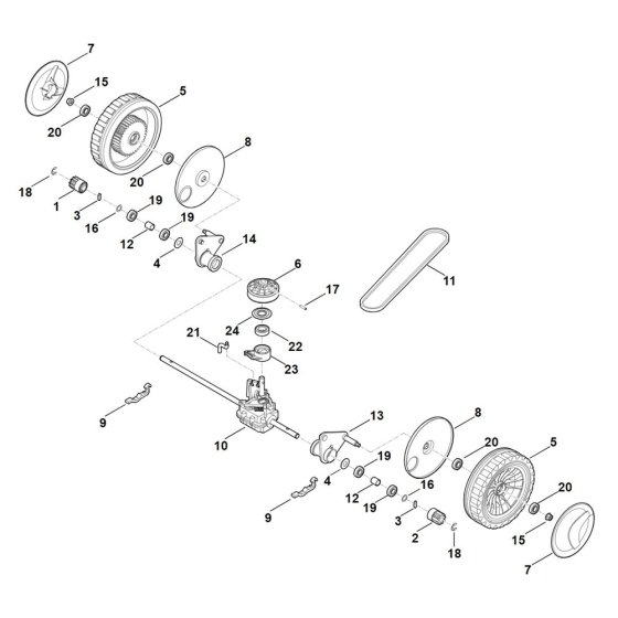 Front Axle & Gear Box for Stihl