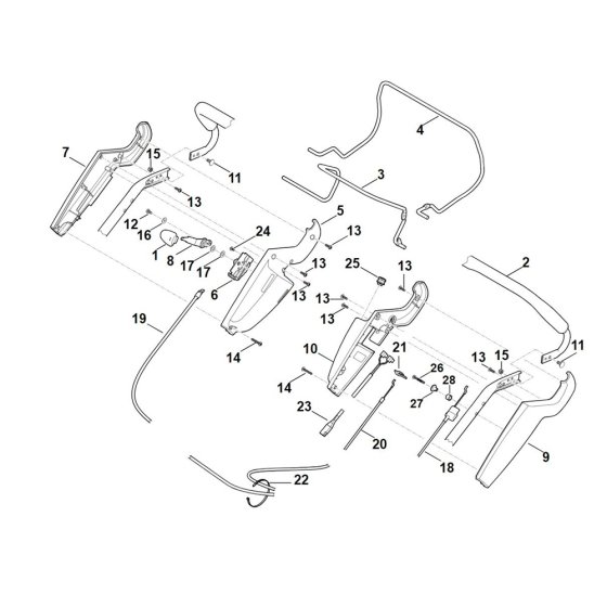 Handle Upper Part for Stihl Mower