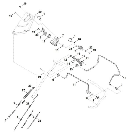 Handle Upper Part for Stihl Mower