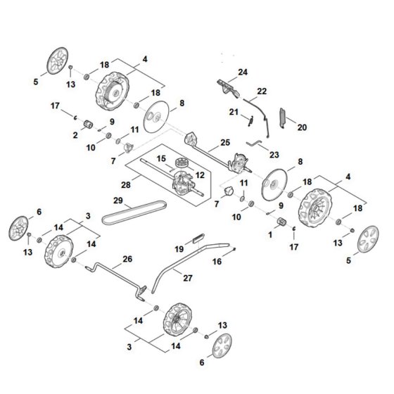 Chassis Assembly for Stihl RM 443.3 T