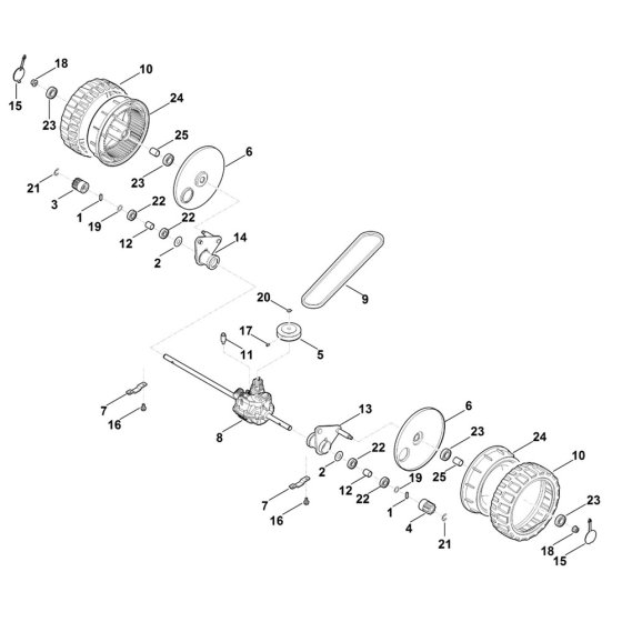 Front Axle & Gear Box Assembly
