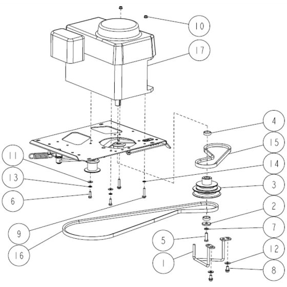 Engine Assembly -1 for OREC RM830 Mower