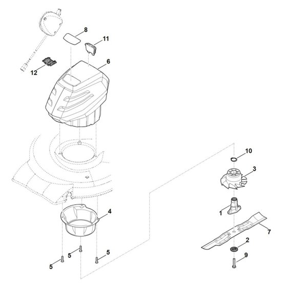 Engine, Blade for Stihl RMA 248.0