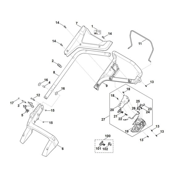 Handle for Stihl RMA 443.2 C