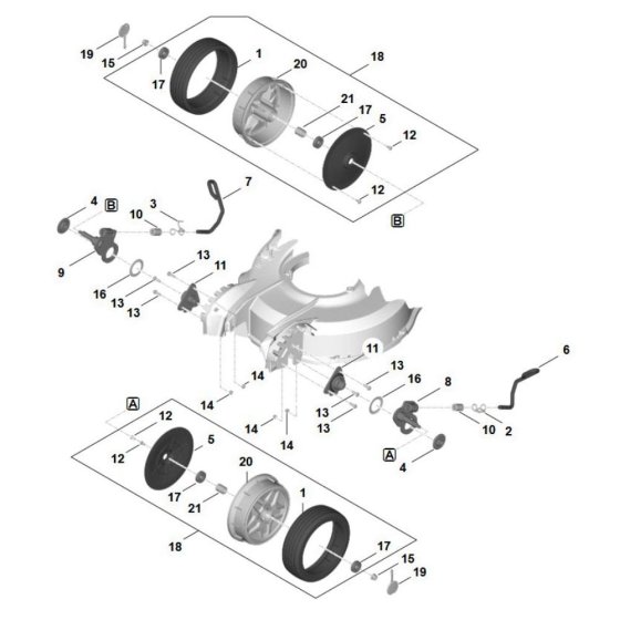 Front Wheel Assembly for Stihl