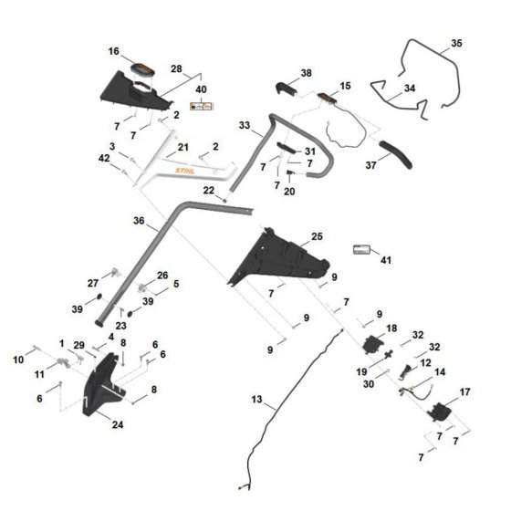 Grass Catcher Bag for Stihl RMA 253.3 T