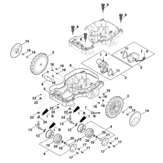 Lower Housing for Stihl RMI 422.1