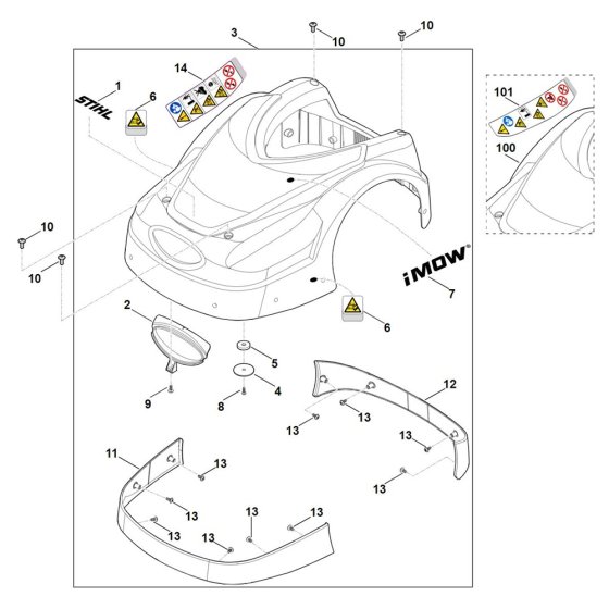 Machine Cover for Stihl RMI 422.2