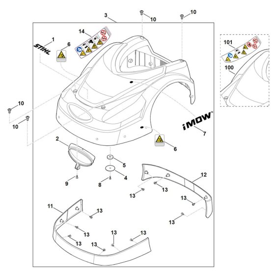 Machine Cover for Stihl RMI 422.2 P