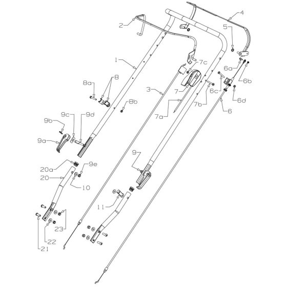 Handle Assembly for Morrison Mower