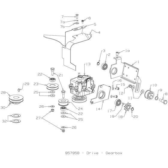 Gearbox Assembly for Masport Mower