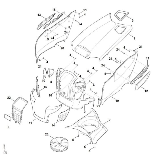 Engine Hood for Stihl Mower