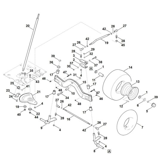 Steering & Front Wheel for Stihl