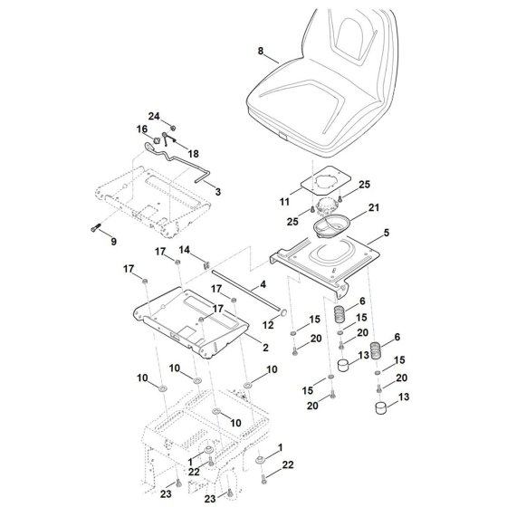 Seat for Stihl RT 5112.1 Z