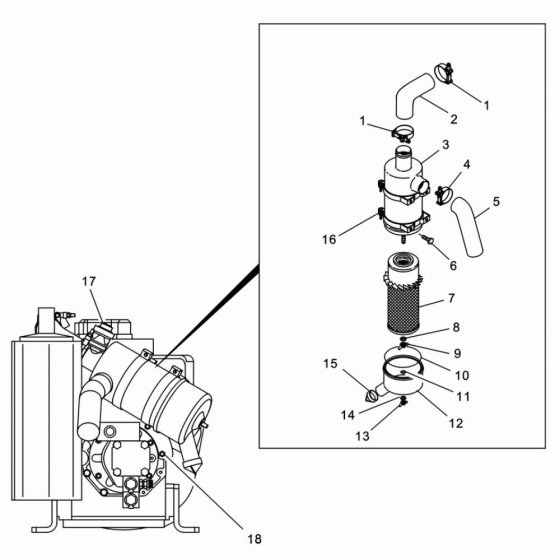 Air Cleaner for Wacker RT560