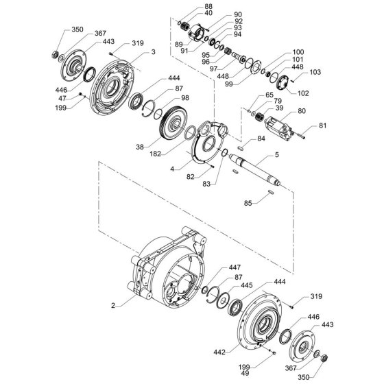 Drum Drive with Brake Assembly