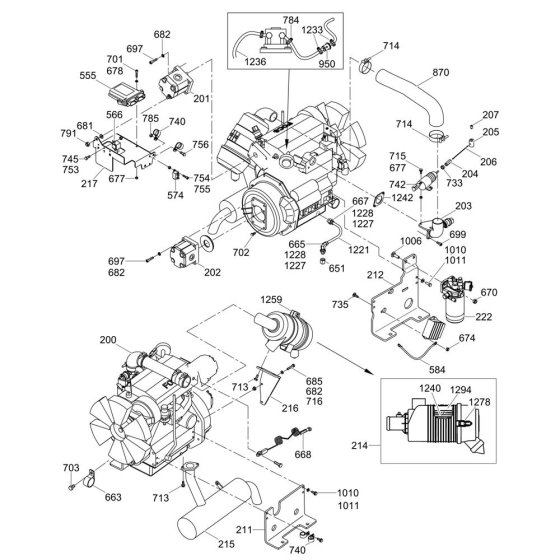 Engine Assembly for Wacker RT82-SC2