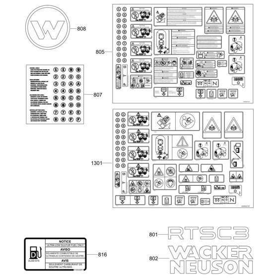 Decals for Wacker RTK82-SC3