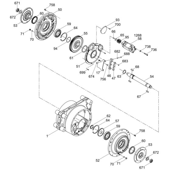 Drum Drive Assembly for Wacker