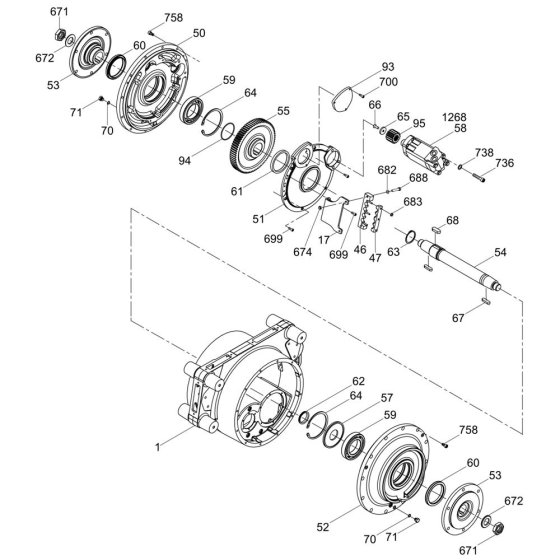 Drum Drive Assembly for Wacker