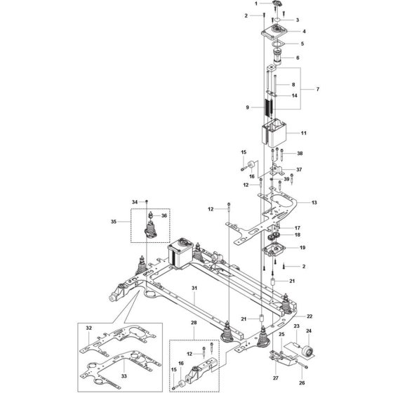 Frame for Husqvarna RZ-43M