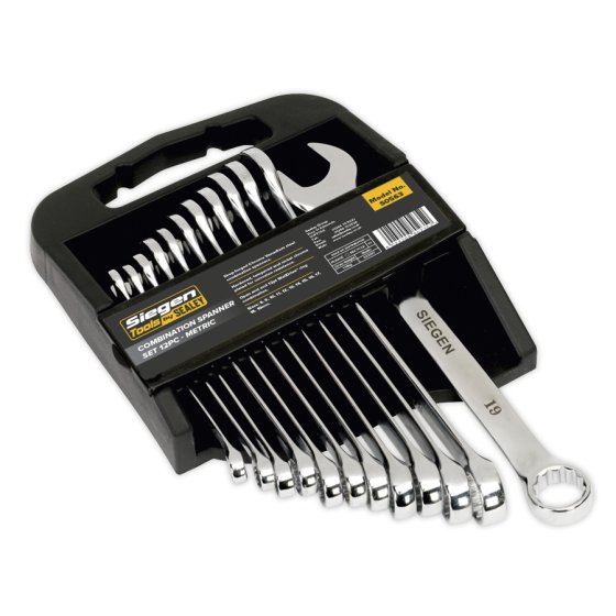 Combination Spanner Set 12pc Metric Sealey Part No. S0563