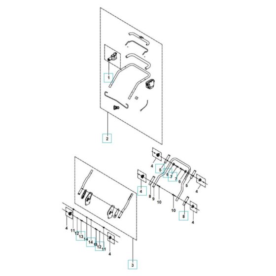 Handle, Controls for Husqvarna S 138C