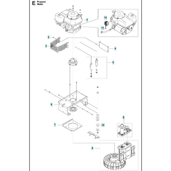 Motor Assembly for Husqvarna S36