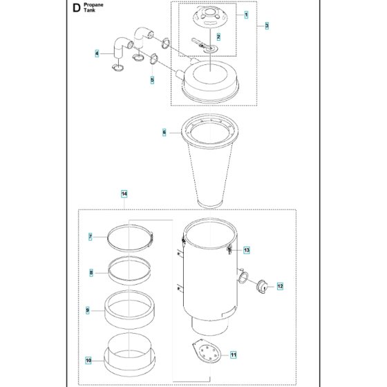 Tank Assembly for Husqvarna S36