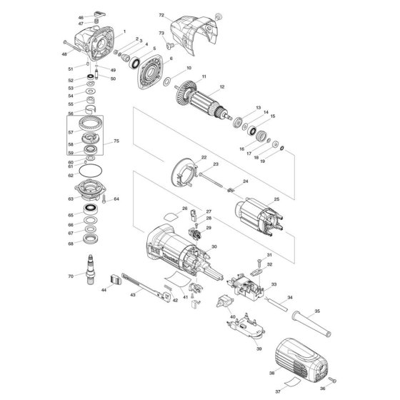 Makita SA5040C Polisher Assembly